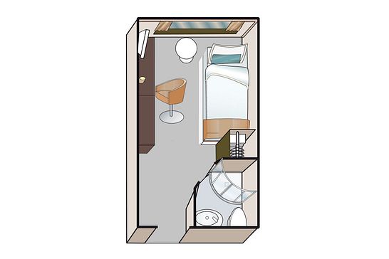 MS Amadeus Brilliant - Amadeus Flusskreuzfahrten - 1-Bett-Außenkabine,Kategorie C-EK,Haydn Deck (C-EK)