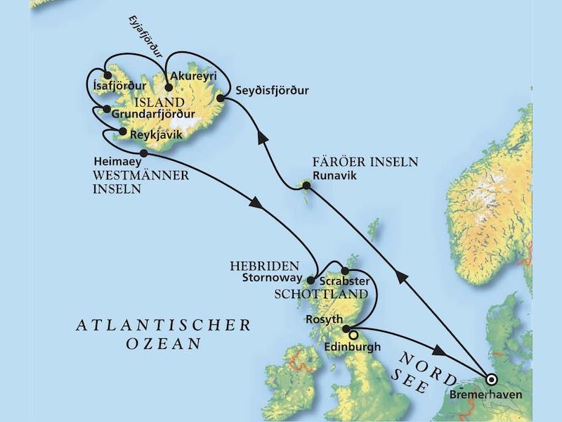 Rund Um Island mit Schottland