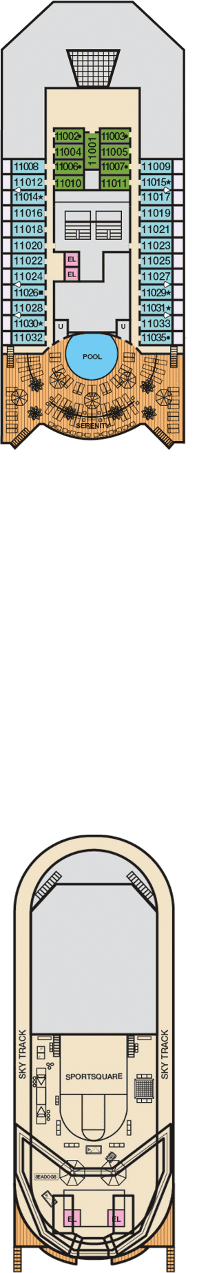 Carnival Sunshine - Carnival Cruise Line - Deck 11 (Serenity & SportSquare)