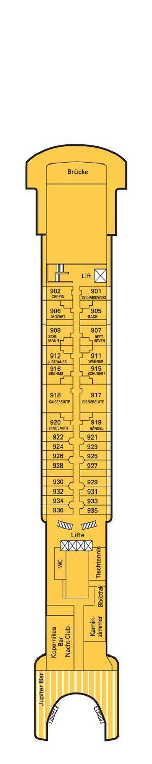 MS Amadea - Phoenix Seereisen - Deck 9 (Jupiter-Deck)