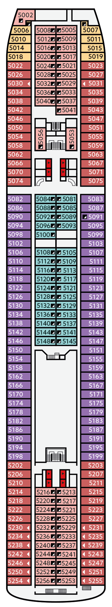 Vasco da Gama - Nicko Cruises Hochsee - Deck 5 (Main Deck)