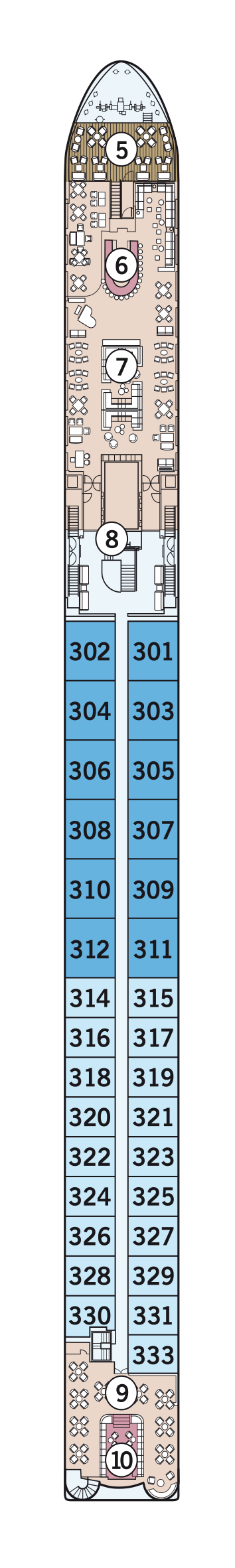MS Amadeus Star - Amadeus Flusskreuzfahrten - Deck 3 (Mozart-Deck)