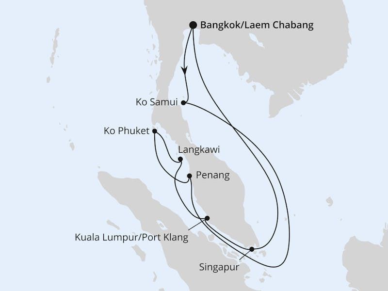 Thailand, Malaysia & Singapur