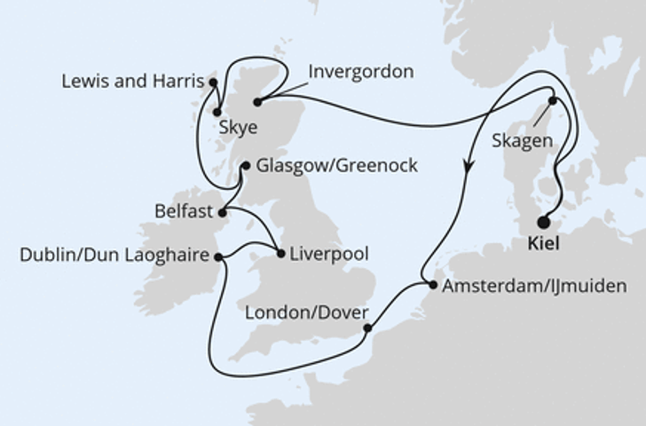 Impression zu AIDA ALL IN Sommer 2026 - AIDAbella - Großbritannien & Irland