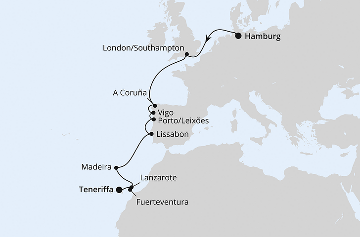 Impressionn zu AIDA Winter inkl. Bordguthaben - AIDAprima - Von Hamburg über Portugal nach Teneriffa