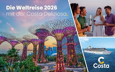 costa kreuzfahrten - weltreise und teilstrecken 2025/26