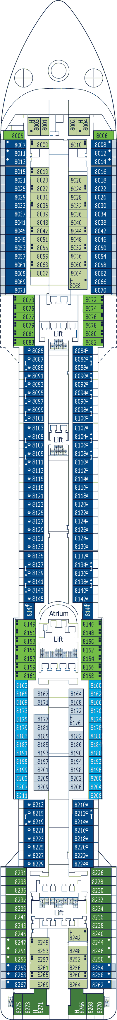 MSC Preziosa - MSC Cruises - Deck 8 (Onice)