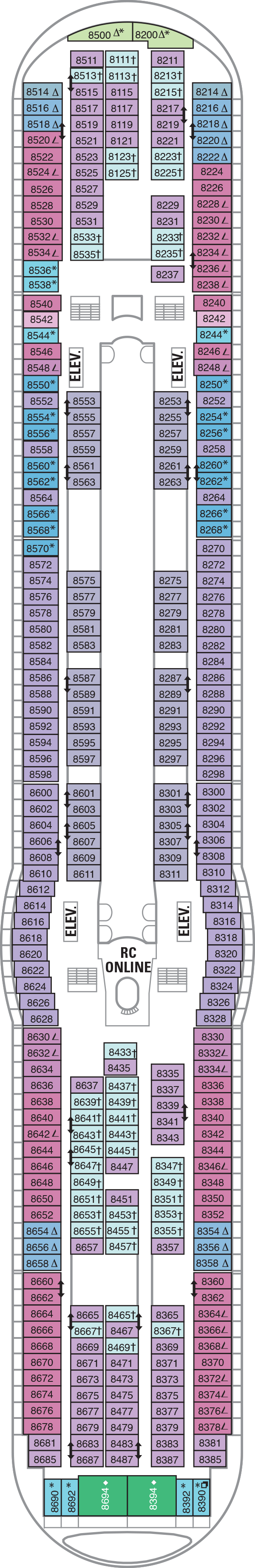 Navigator of the Seas - Royal Caribbean International - Deck 8