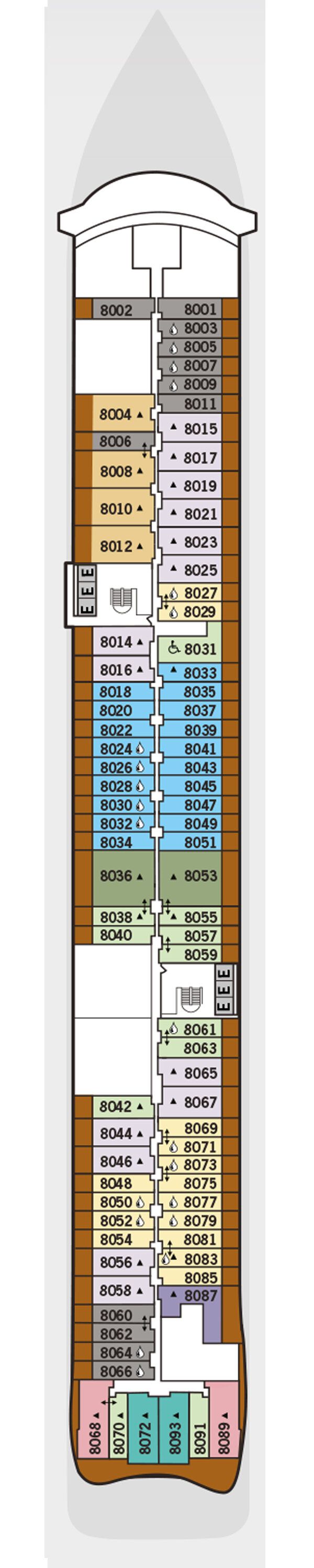 Silver Nova - Silversea - Deck 8 (Deck 8)