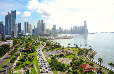 Blick auf die Skyline von Panama City 