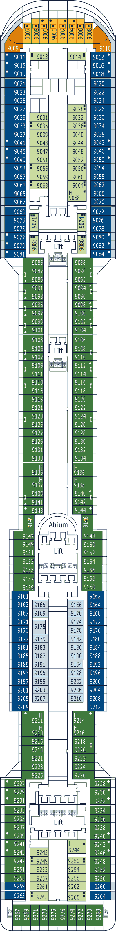 MSC Preziosa - MSC Cruises - Deck 9 (Agata)