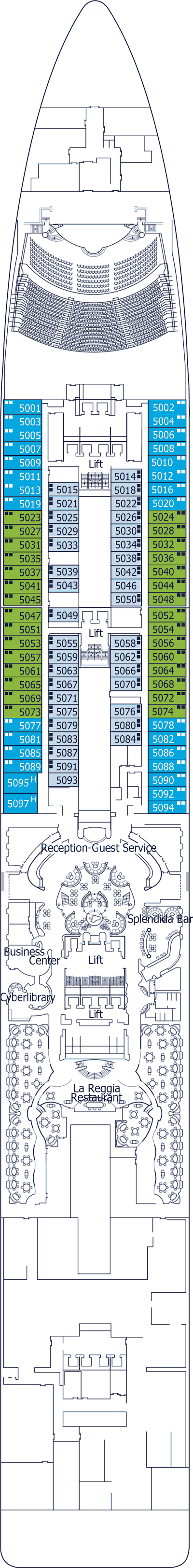 MSC Splendida - MSC Cruises - Deck 5 (Canaletto)