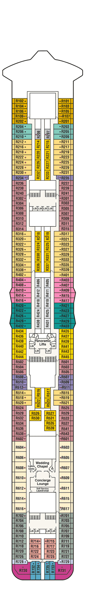 Enchanted Princess - Princess Cruises - Deck 14 (Riviera)