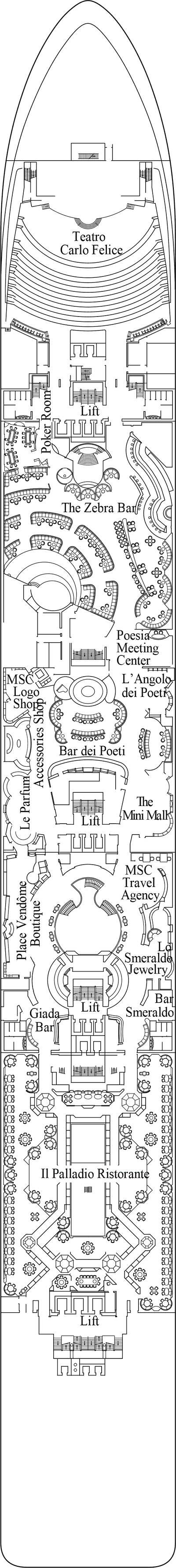 MSC Poesia - MSC Cruises - Deck 6 (Dante)