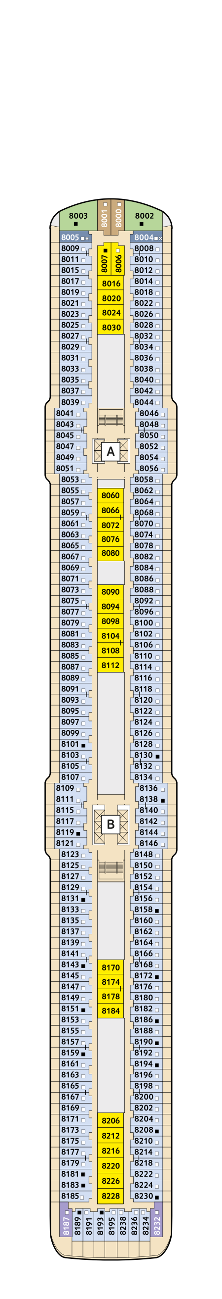Mein Schiff 6 - TUI Cruises - Deck 8 (Muschel)