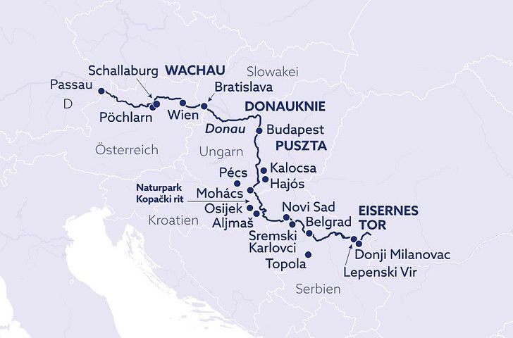 Impression zu nicko cruises Sommer 2026 - MS MAXIMA - Spektakuläre Donau Katarakte