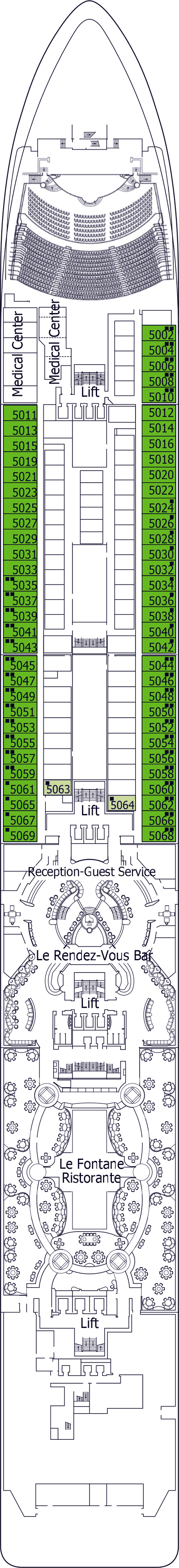 MSC Poesia - MSC Cruises - Deck 5 (Petrarca)