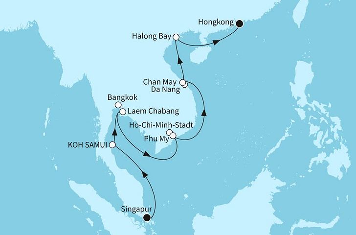 Impressionn zu Winter 2026/27 - Mein Schiff 6 - Südostasien und Vietnam
