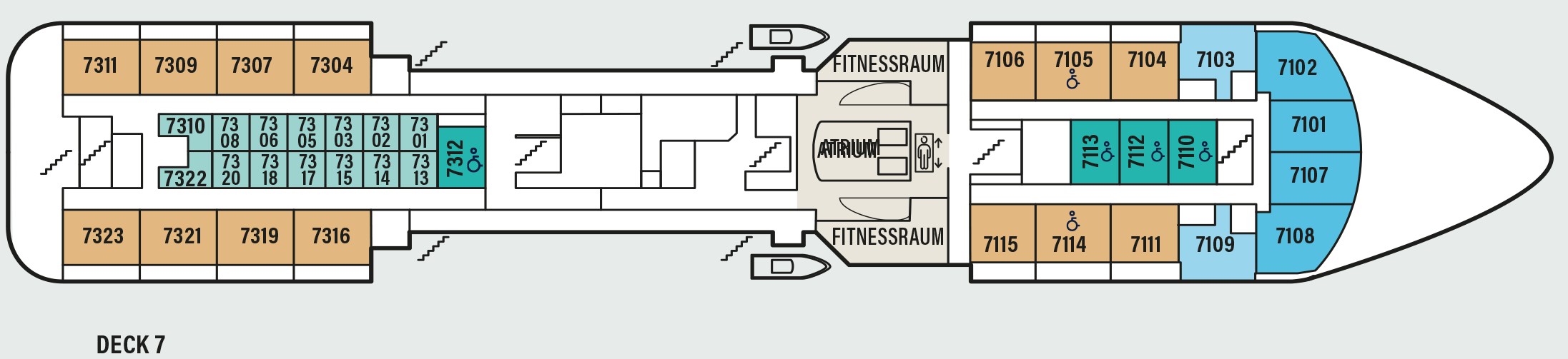 HAVILA CASTOR - Ohne Reederei - DECK 7
