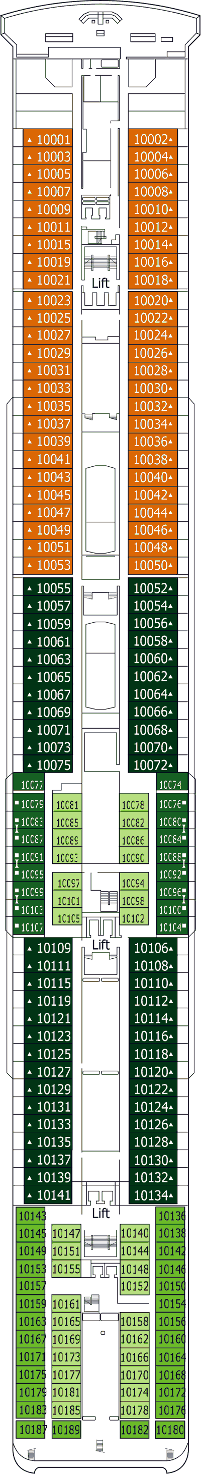 MSC Lirica - MSC Cruises - Deck 10 (Bellini)