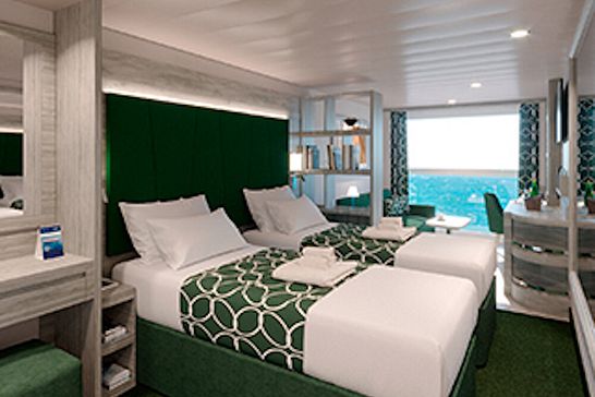 MSC World Europa - MSC Cruises - Kabine mit Meerblick und absenkbarer Fensterfront Deck 10-11 (VL1)