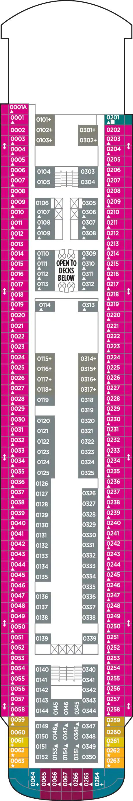 Norwegian Sky - Norwegian Cruise Line - Deck 10 (Norwegen-Deck 10)