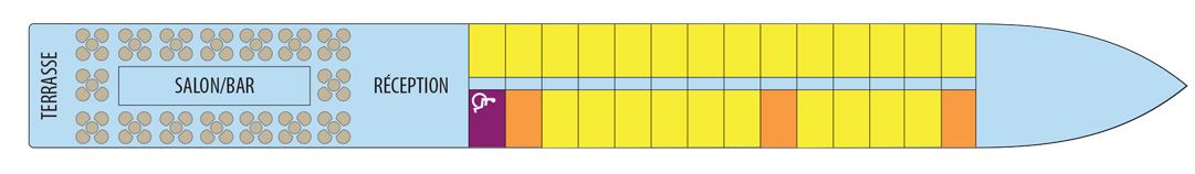 MS Elbe Princesse II - 1AVista - OBERDECK