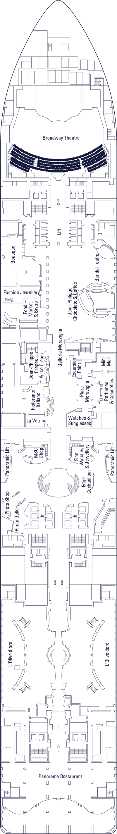 MSC Bellissima - MSC Cruises - Deck 6 (Lirica)