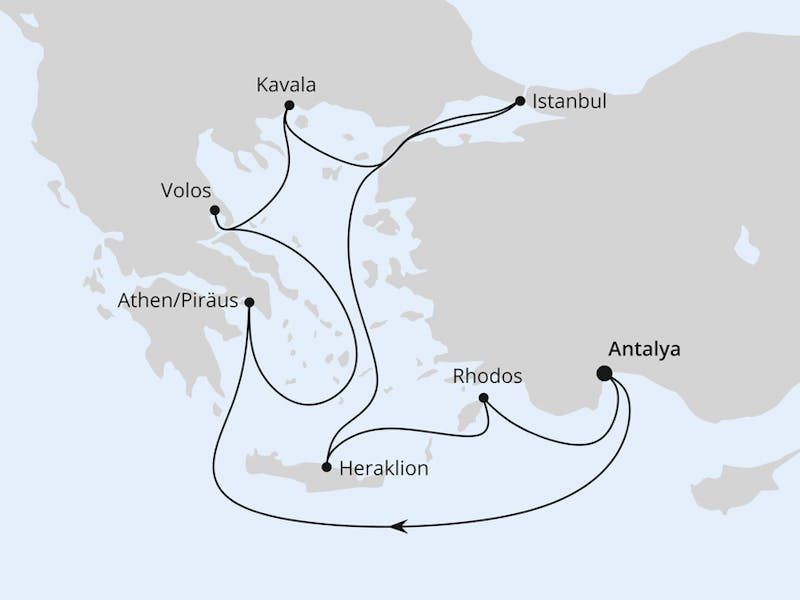 Östliches Mittelmeer mit Istanbul