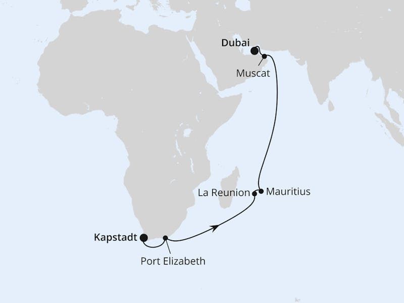 Von Kapstadt über Mauritius nach Dubai 2