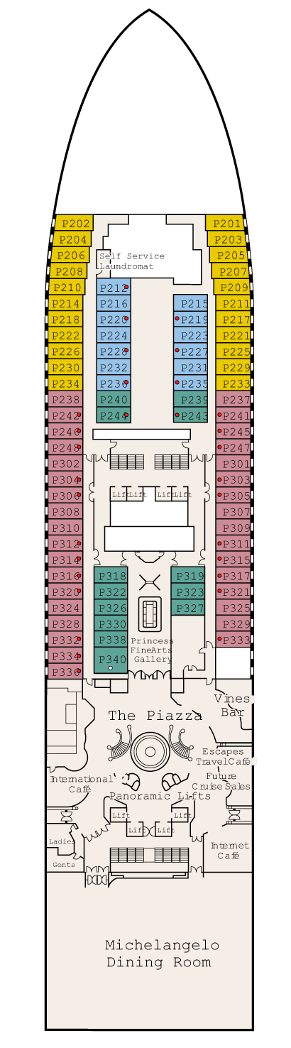 Emerald Princess - Princess Cruises - Deck 5 (Plaza)