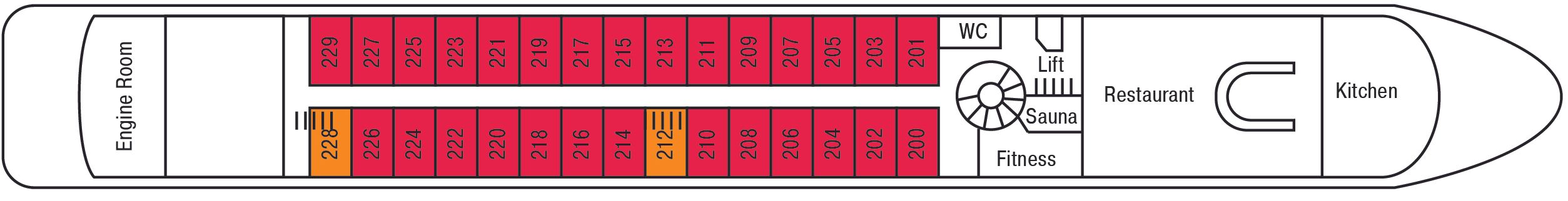 CRUCEVITA - Ohne Reederei - HAUPTDECK