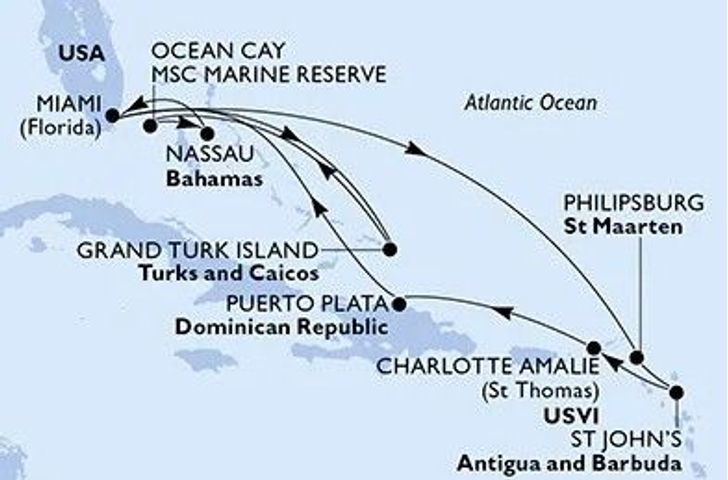 Impression zu Winter 2026/27 - MSC Meraviglia - Karibische Inselträume