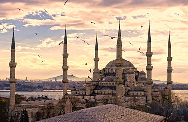 Blick auf die Blaue Moschee