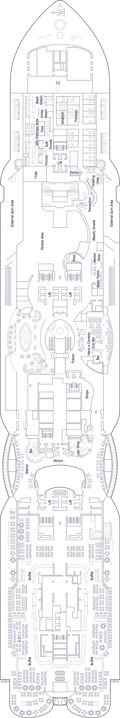 MSC Seaview - MSC Cruises - Deck 8 (ATLANTIC OCEAN)