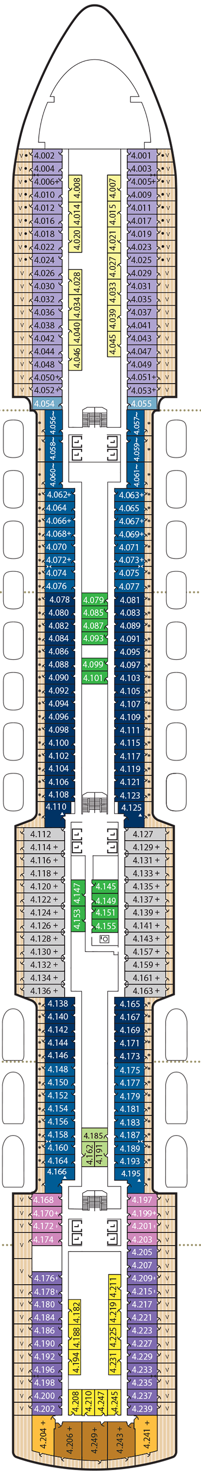 Queen Anne - Cunard Line - Deck 4 (Deck 4)
