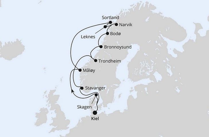 Impression zu AIDA Sommer inkl. Bordguthaben - AIDAbella - Norwegen mit Lofoten und Vesterålen