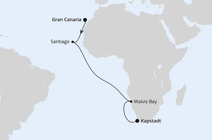 Impressionn zu AIDA Transreisen 2026/27 - AIDAprima - Von Gran Canaria über Namibia nach Kapstadt