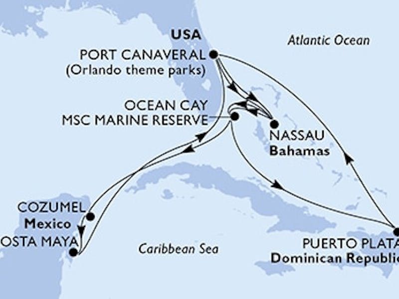 Karibische Entdeckungsreise mit Msc Cruises
