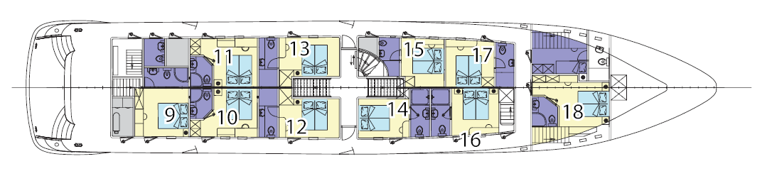 Motoryacht KATARINA Deckplan