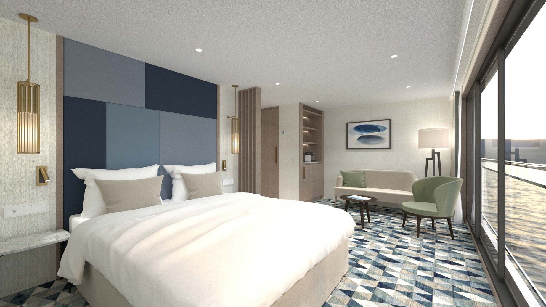 MS VIVA TWO - VIVA Cruises - Suite, Diamantdeck