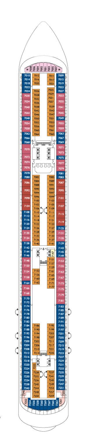 Costa Diadema - Costa Kreuzfahrten - Deck 7 (Conde)