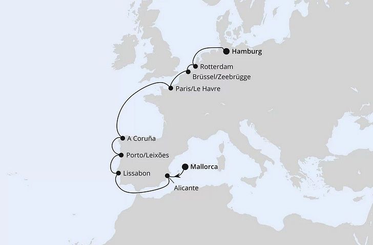 Impression zu AIDA Sommer 2027 - AIDAperla - Von Mallorca nach Hamburg
