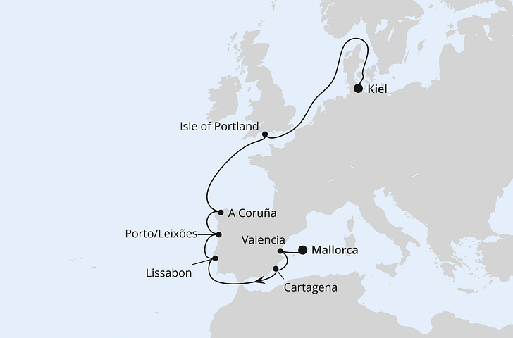 Impressionn zu AIDAbella und AIDAluna Highlights 2025/26 - Spanien, Portugal & Englische Küste