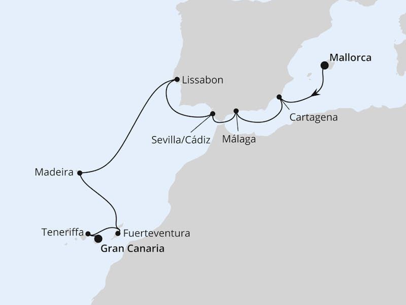 Andalusien, Portugal & Kanaren ab Mallorca