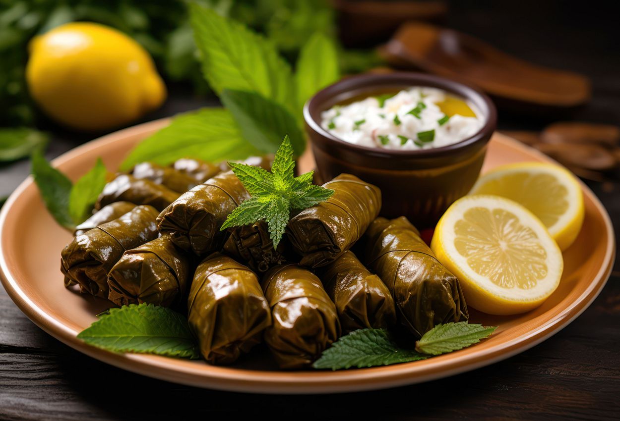 Dolmadakia Weinblätter