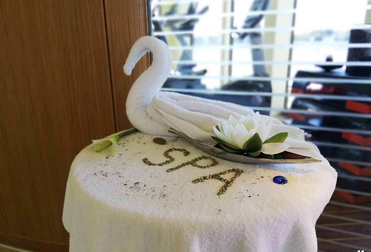 A-ROSA AQUA Auf dem Weg zum SPA-Bereich