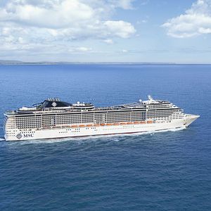 MSC Preziosa,Ship,Sea,Aerial view,Sky,Destination,Mediterranean,Fantasia Class,sea