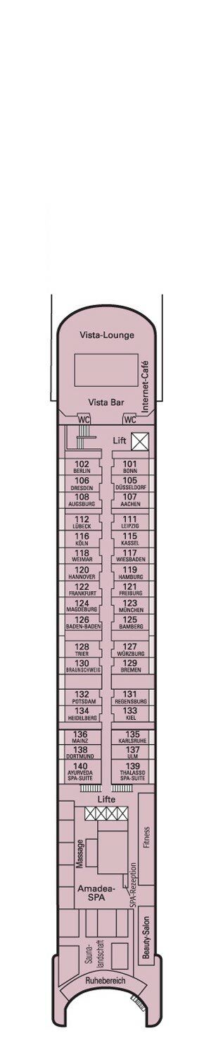 MS Amadea - Phoenix Seereisen - Deck 10 (Panorama-Deck)
