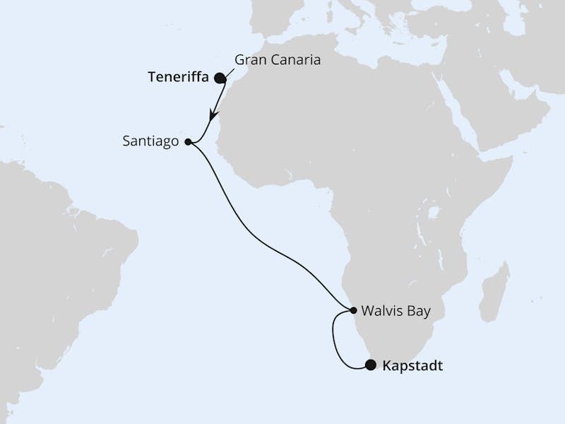  Von Teneriffa über Namibia nach Kapstadt